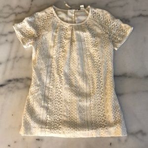 Banana Republic Cream lace top